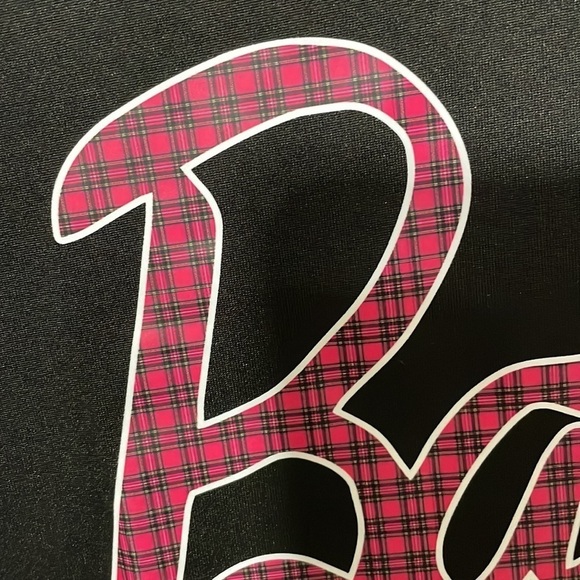 Barbie Black Plaid Script Lettering Tank Top - Picture 8 of 10